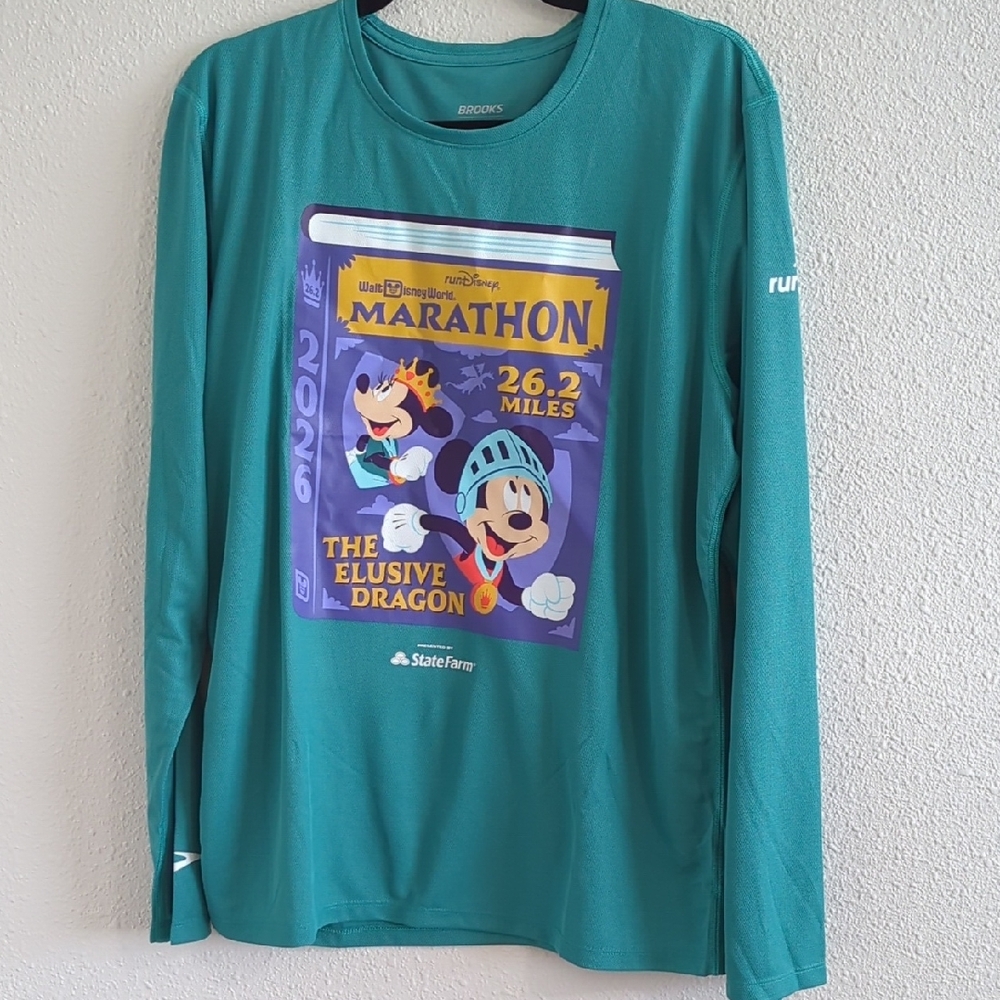 Run Disney 2026 Brooks Men's Long Sleeve Tees - 6 Shirt Lot - Picture 8 of 9